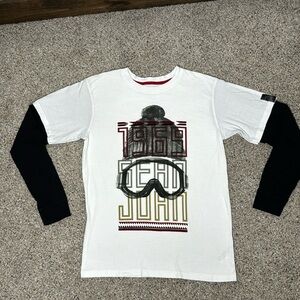 Sean John 1969 youth Snowboard t-shirt with black attached sleeve Size XL (18)